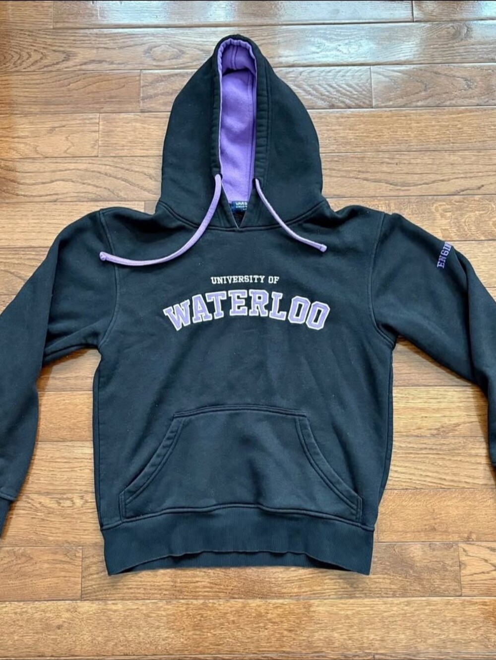 University Of Waterloo Black Varsity Hoodie